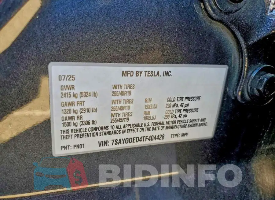 7SAYGDED4TF404428 Photo# 14
