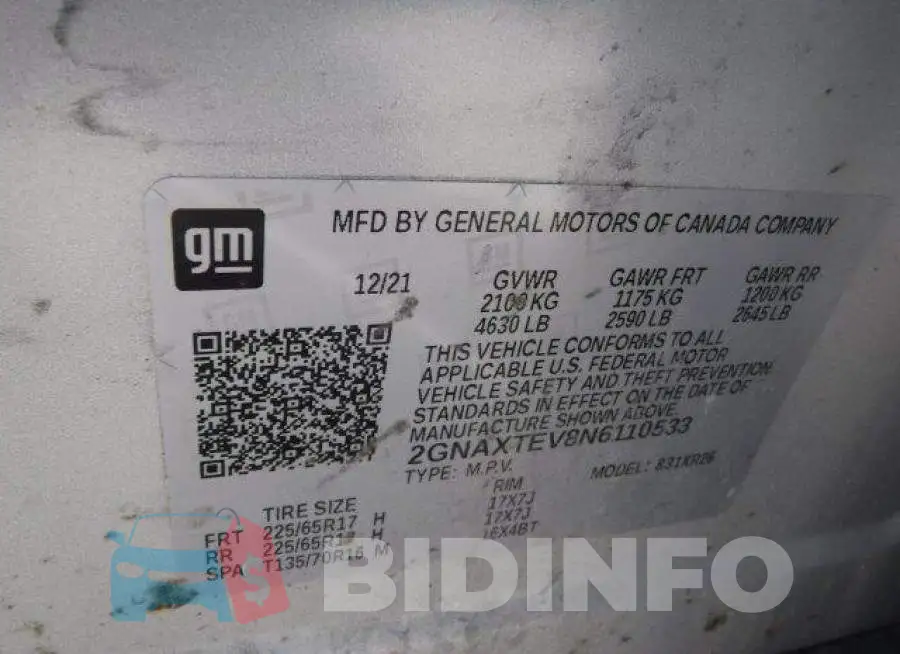2GNAXTEV8N6110533 Photo# 12