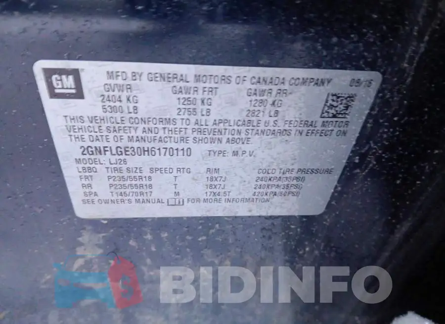 2GNFLGE30H6170110 Photo# 11
