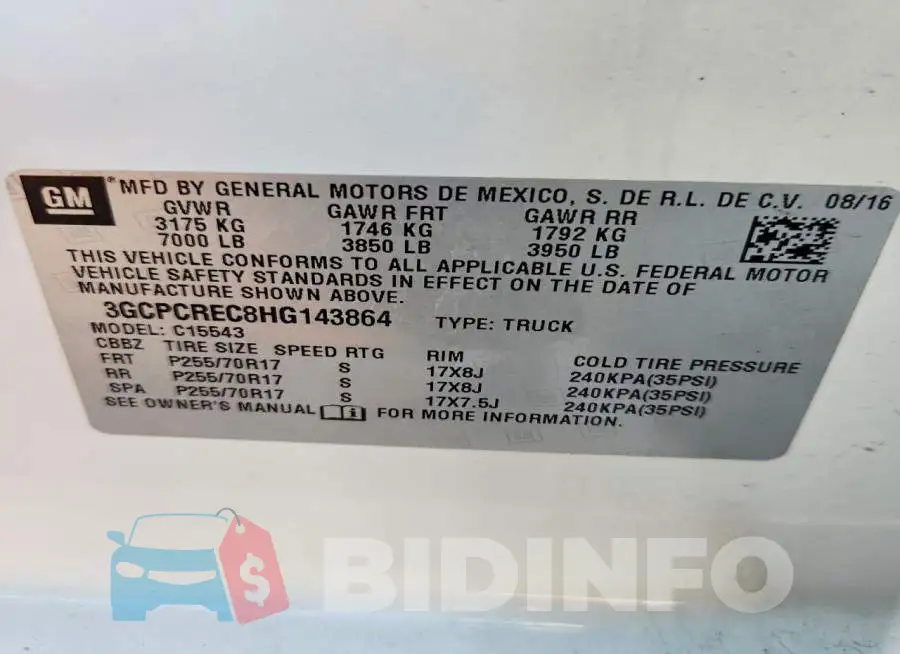 3GCPCREC8HG143864 Photo# 12