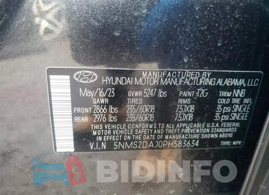 5NMS2DAJ0PH583634 Photo# 12