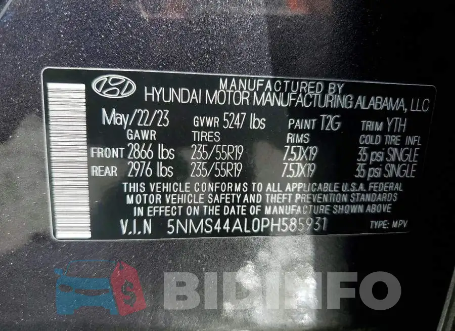 5NMS44AL0PH585931 Photo# 12
