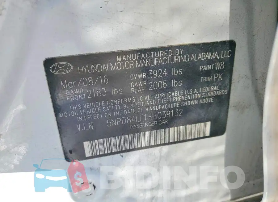5NPD84LF1HH039132 Photo# 12
