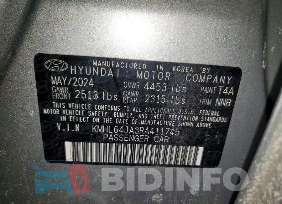 KMHL64JA3RA411745 Photo# 12
