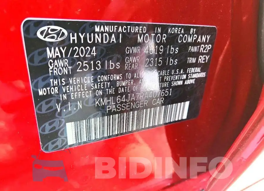 KMHL64JA7RA407651 Photo# 13
