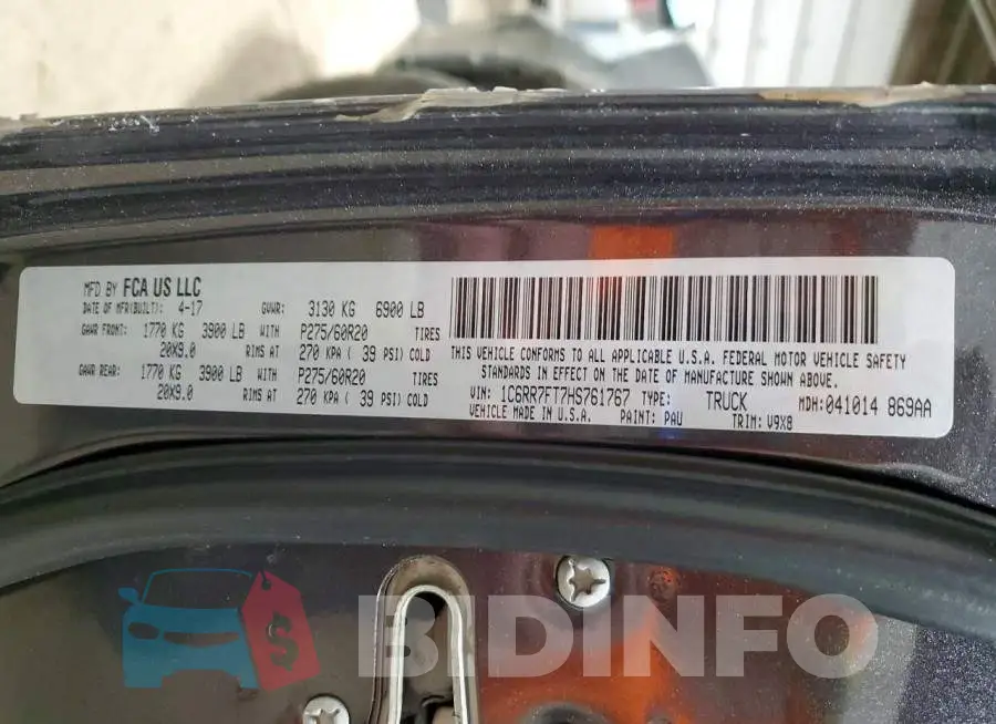1C6RR7FT7HS761767 Photo# 12