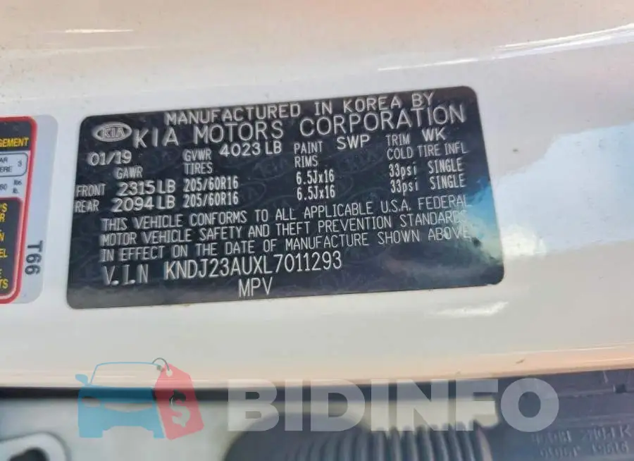 KNDJ23AUXL7011293 Photo# 12