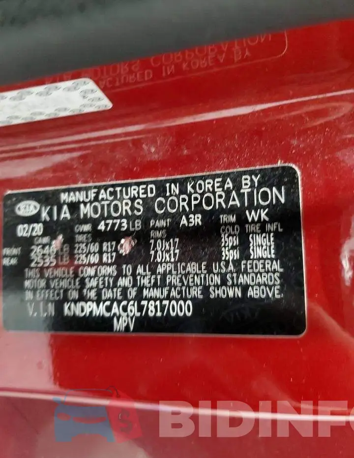 KNDPMCAC6L7817000 Photo# 13