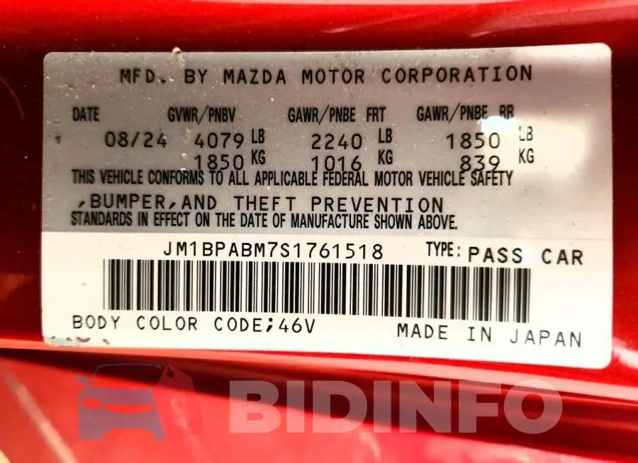 JM1BPABM7S1761518 Photo# 12
