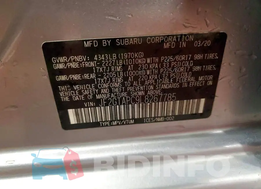 JF2GTAPC9L8267785 Photo# 14
