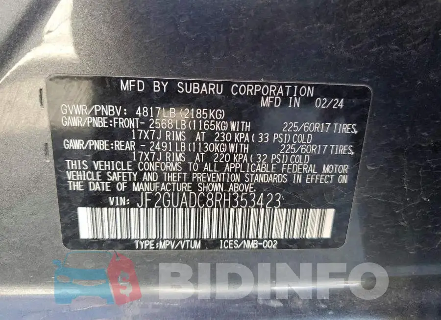 JF2GUADC8RH353423 Photo# 11