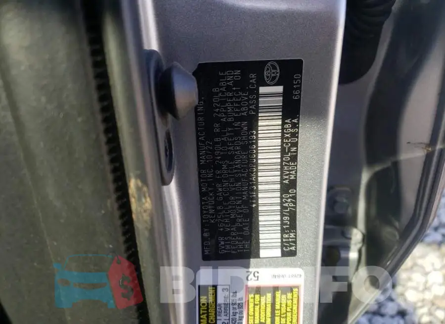 4T1F31AK0PU606193 Photo# 12