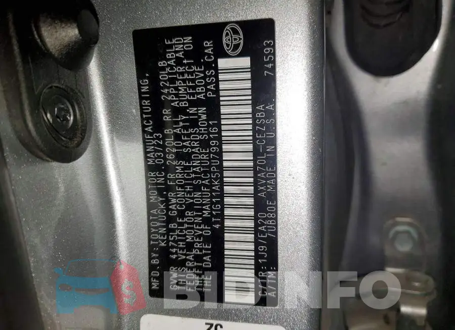 4T1G11AK5PU799161 Photo# 12