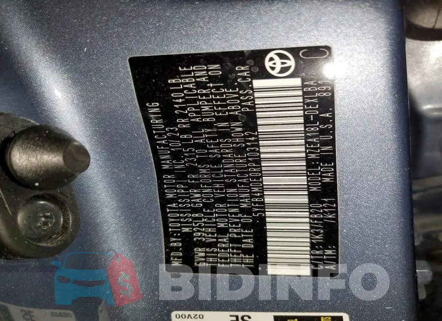 5YFB4MDE0RP103142 Photo# 12