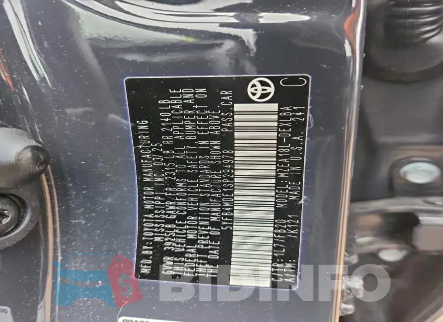 5YFB4MDE1SP294978 Photo# 12