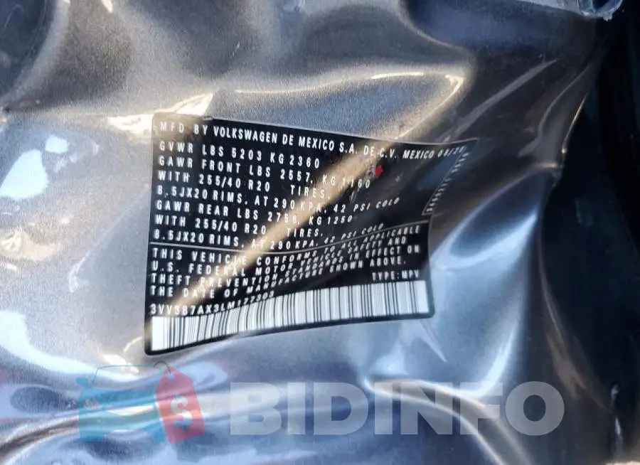3VV3B7AX3LM177303 Photo# 12