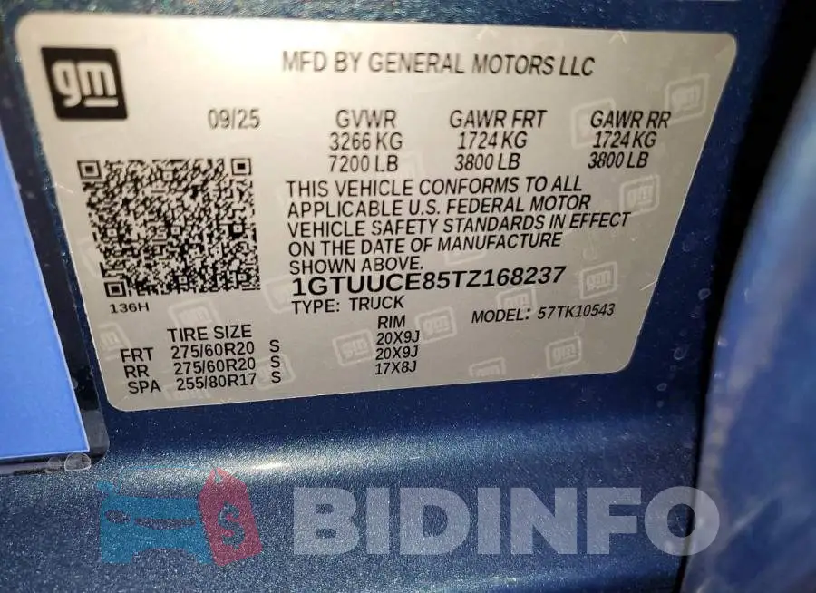 1GTUUCE85TZ168237 Photo# 12