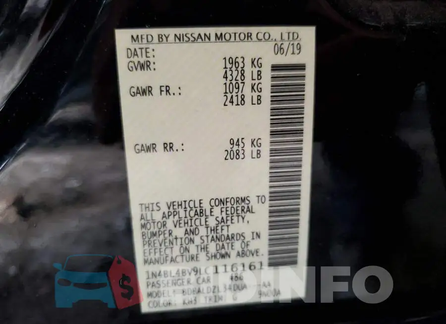 1N4BL4BV9LC116161 Photo# 13
