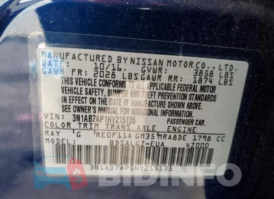 3N1AB7AP1HY215135 Photo# 12