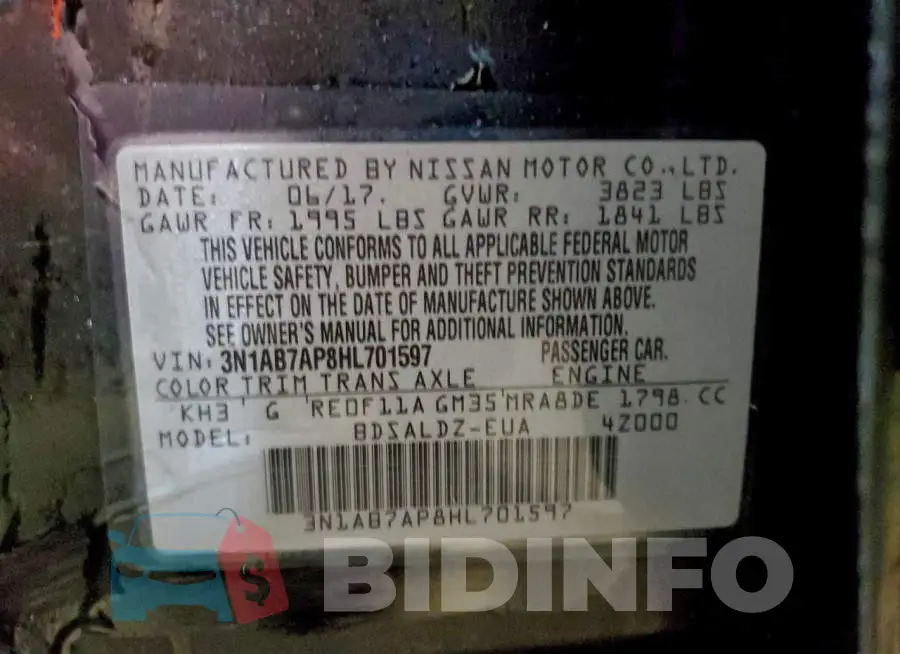 3N1AB7AP8HL701597 Photo# 12