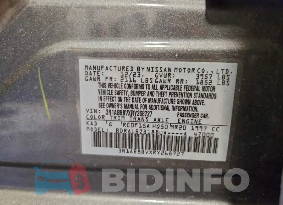 3N1AB8BVXRY268727 Photo# 12