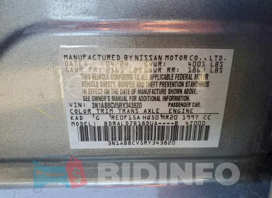 3N1AB8CV5RY343820 Photo# 12