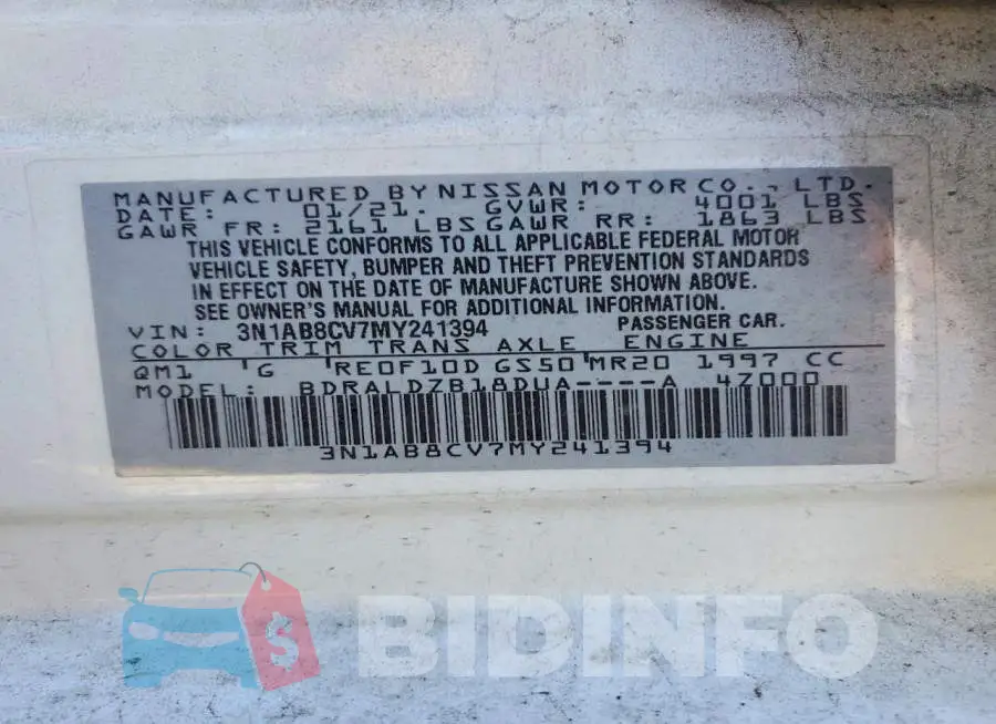 3N1AB8CV7MY241394 Photo# 12