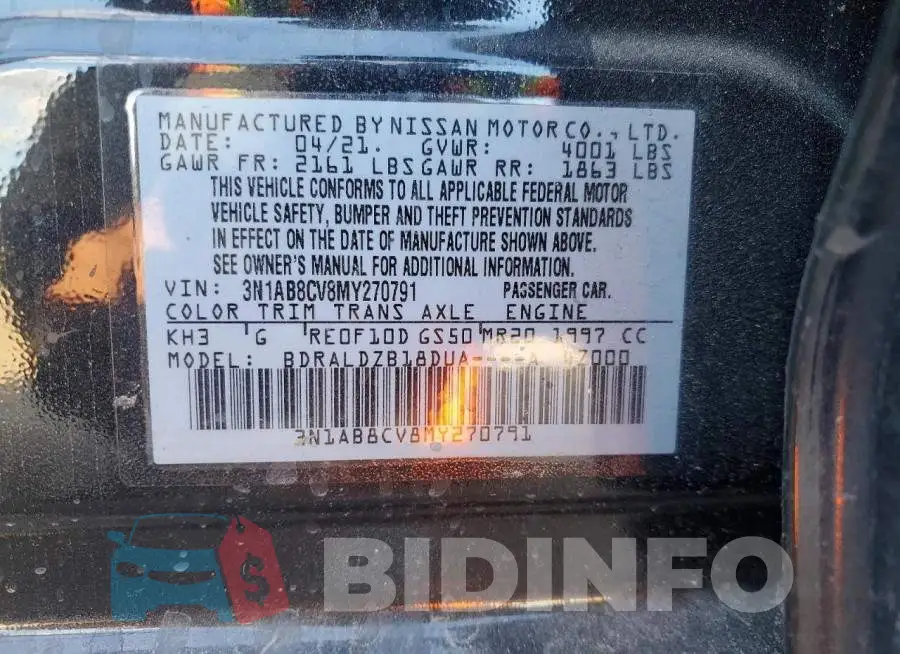 3N1AB8CV8MY270791 Photo# 9