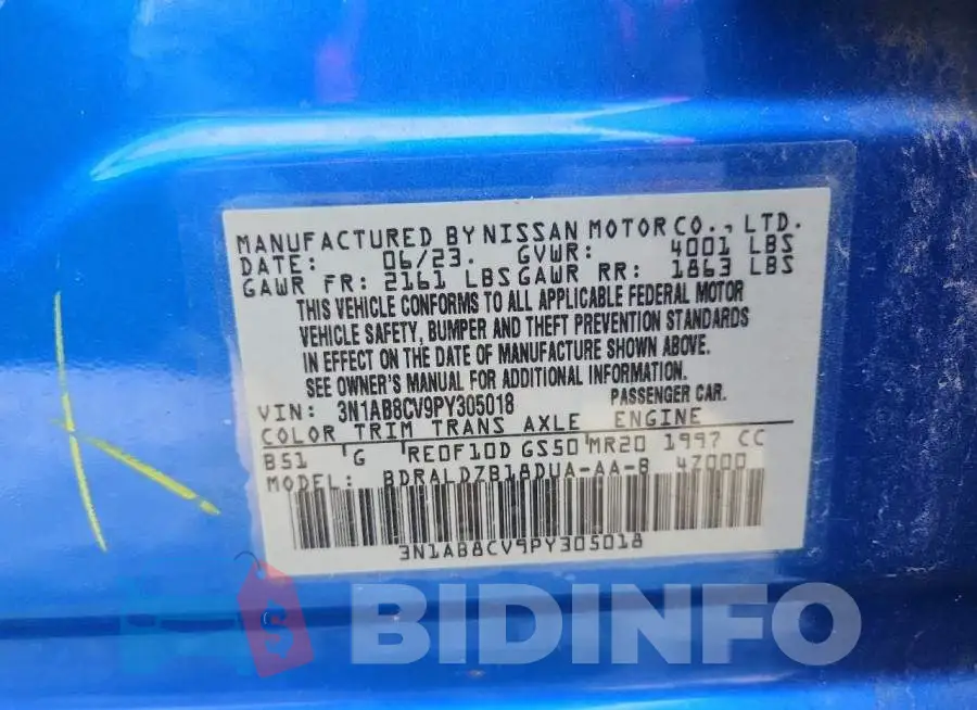 3N1AB8CV9PY305018 Photo# 12