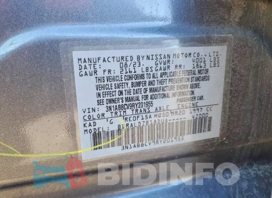 3N1AB8CV9RY201955 Photo# 12