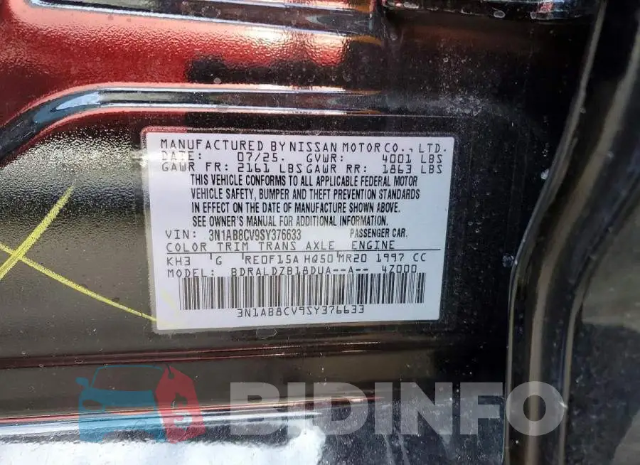3N1AB8CV9SY376633 Photo# 12