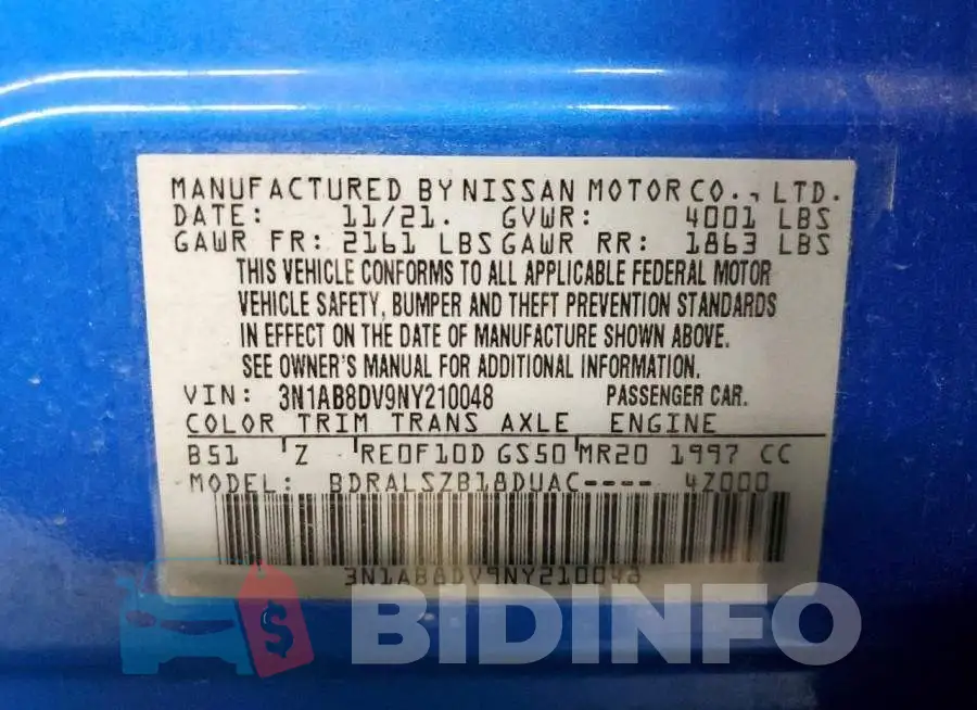 3N1AB8DV9NY210048 Photo# 13