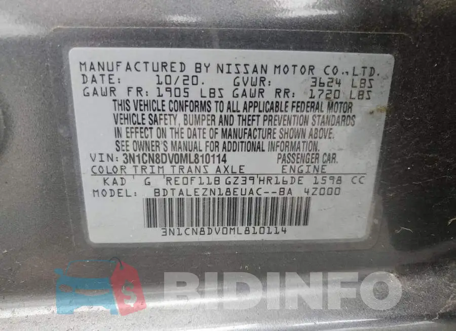 3N1CN8DV0ML810114 Photo# 12