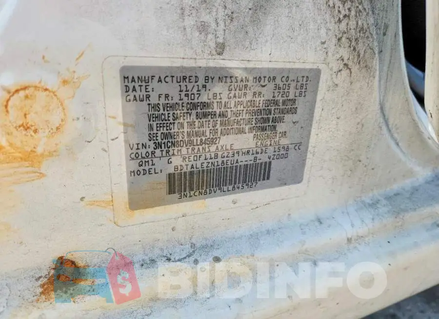 3N1CN8DV9LL845927 Photo# 13