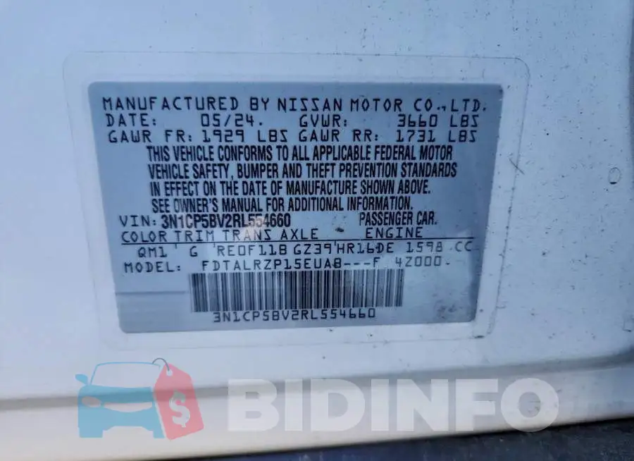 3N1CP5BV2RL554660 Photo# 12