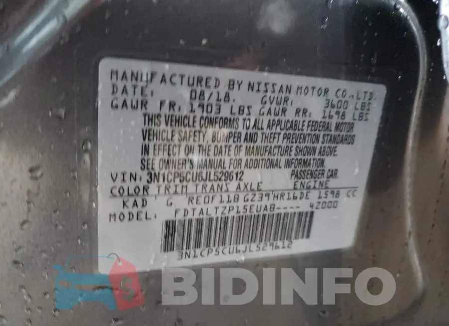 3N1CP5CU6JL529612 Photo# 14