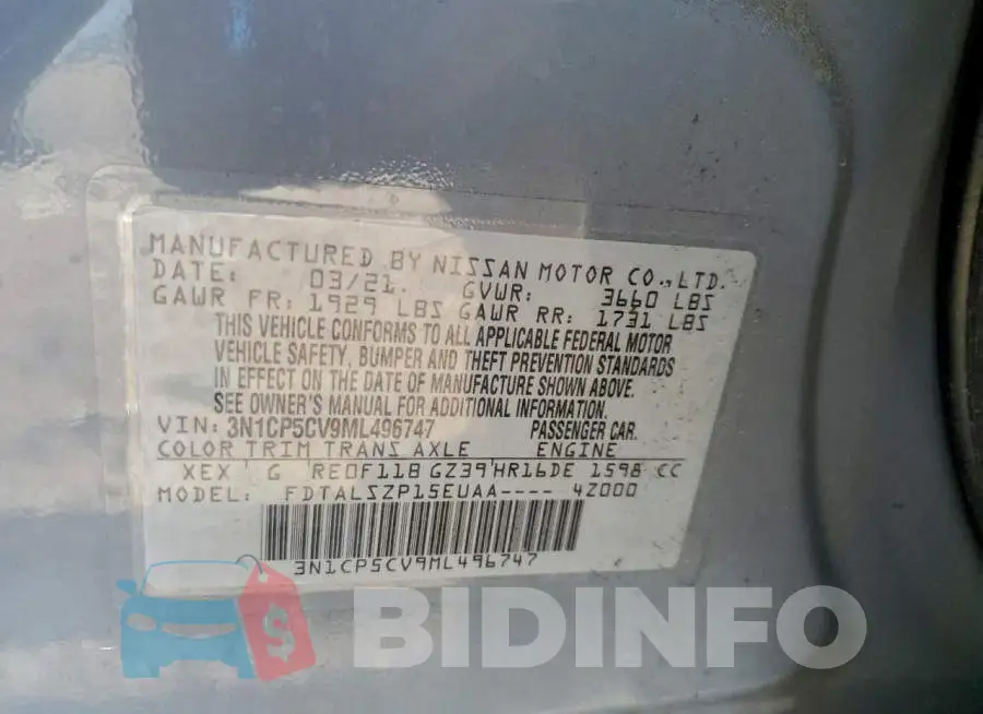 3N1CP5CV9ML496747 Photo# 12
