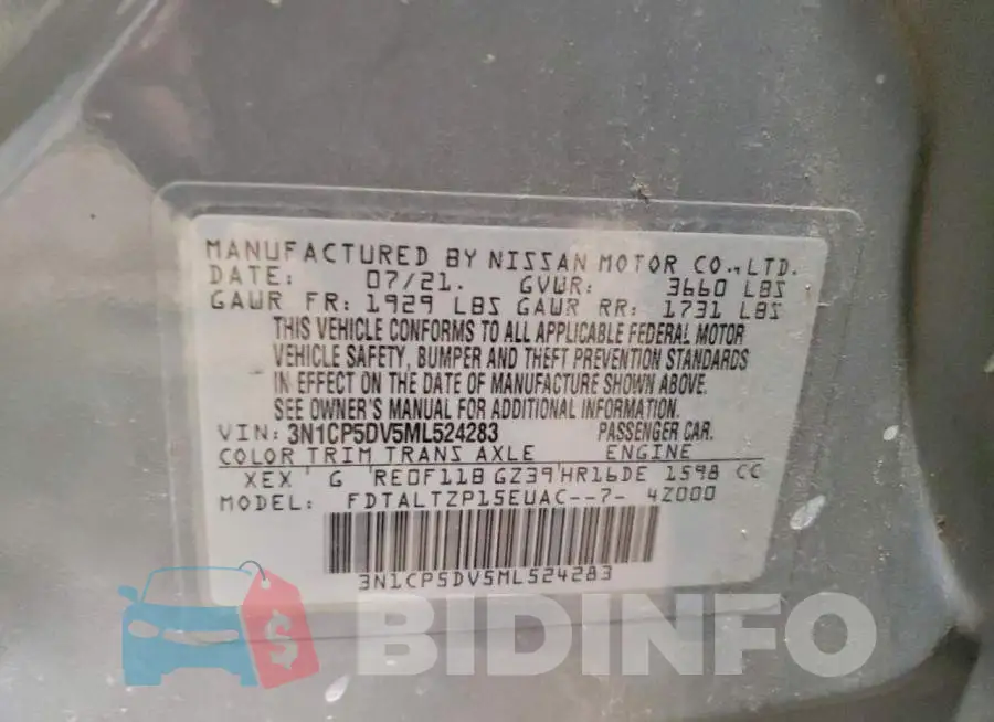 3N1CP5DV5ML524283 Photo# 13