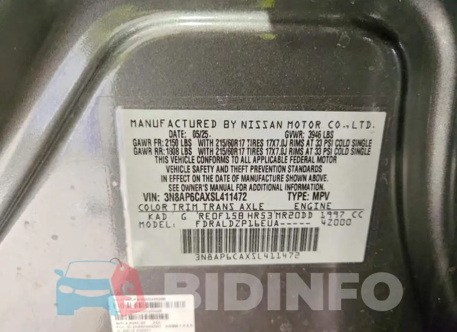 3N8AP6CAXSL411472 Photo# 13