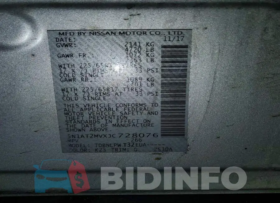 5N1AT2MVXJC728076 Photo# 14