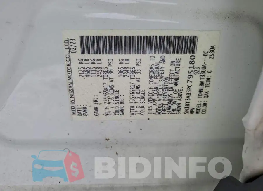 5N1BT3AB3PC795180 Photo# 13