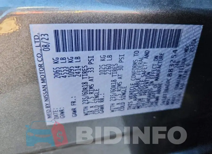 5N1BT3BA0PC883254 Photo# 14