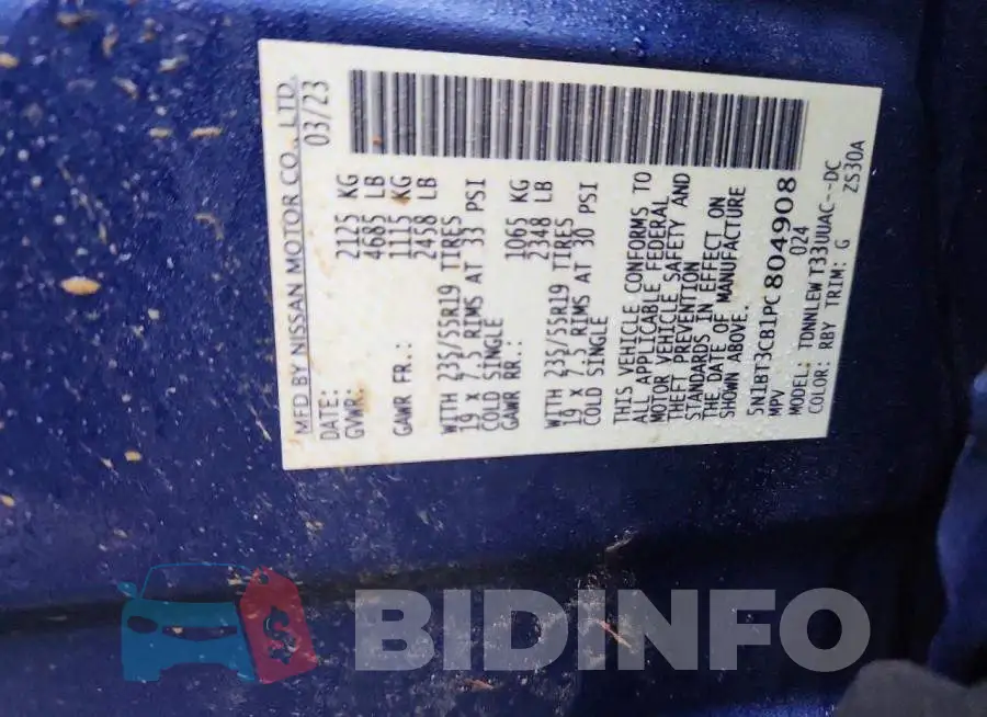 5N1BT3CB1PC804908 Photo# 12