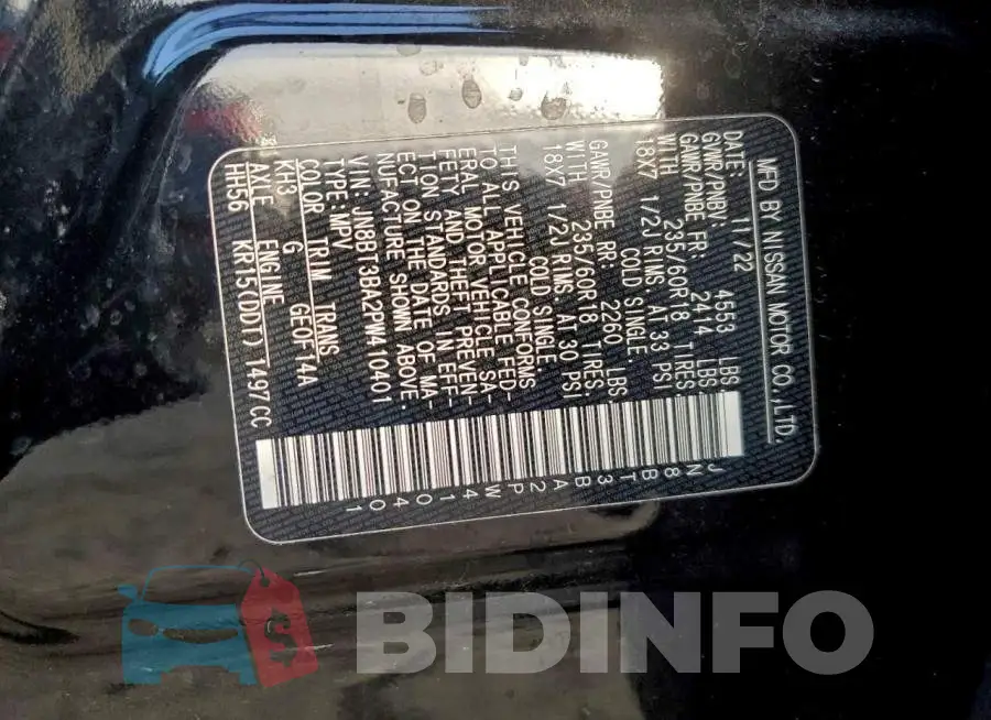JN8BT3BA2PW410401 Photo# 13