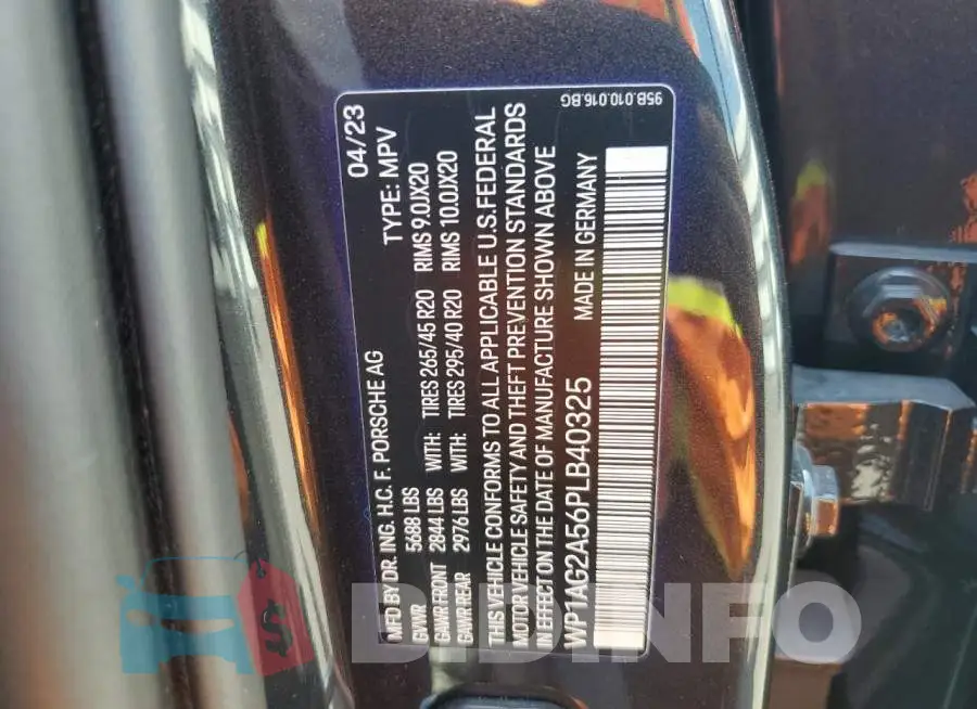 WP1AG2A56PLB40325 Photo# 13