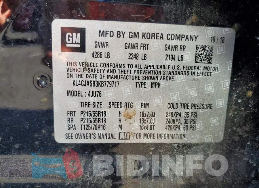 KL4CJASB3KB779717 Photo# 13