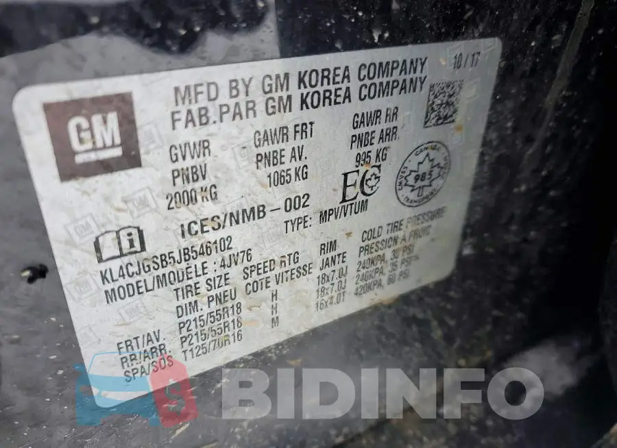 KL4CJGSB5JB546102 Photo# 13