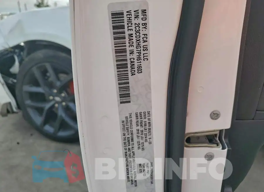 2C3CDXHG7PH611603 Photo# 12