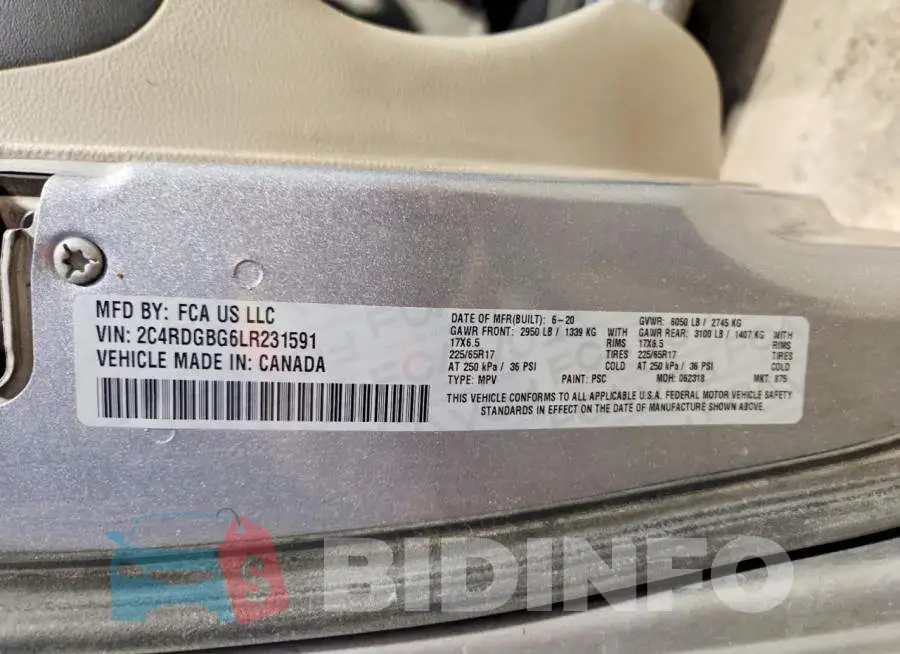 2C4RDGBG6LR231591 Photo# 13
