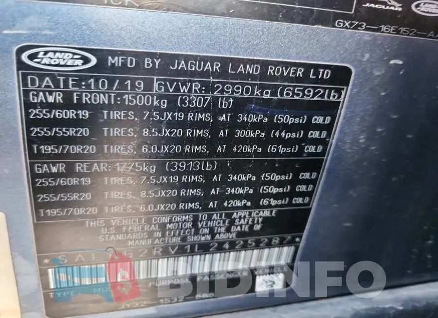 SALRG2RV1L2425287 Photo# 12